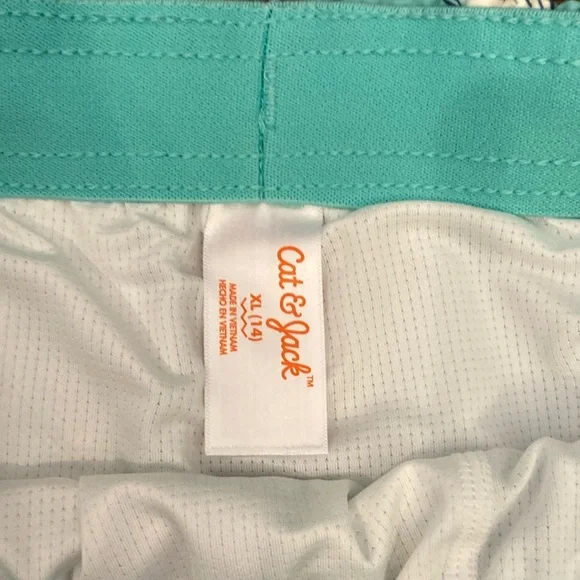 Cat & Jack Teal Swim Shorts NWT boys size 14 - Picture 4 of 9